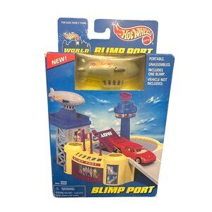 Hot Wheels Blimp Port Playset With Blimp Model & Accessories vintage